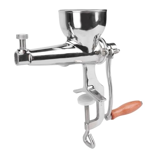 Oreilet Manual Wheatgrass Juicer, Stainless Steel Hand Crank Fruit Vegetables Squeezer, Portable Crank Wheatgrass Extractor, for Orange Ginger Pomegranate
