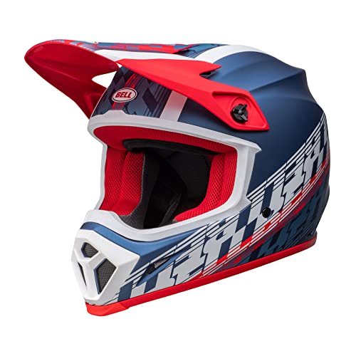 8005122009var-280031 - Casco Enduro Offroad Motocross MX-9 MIPS Offset Color Azul/Rojo Talla S