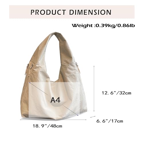 Bolso tote nylon slouchy para mujer miniatura 7