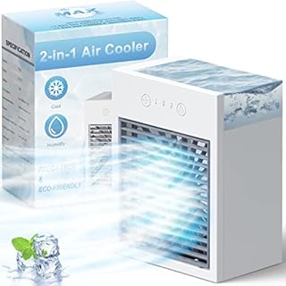 Mini Portable Air Conditioners, AOLOS 3 IN 1 Evaporative Air Cooler, 2000mAh Battery Powered & USB Rechargeable, 3 Speeds Humidify Air Cooler, Small Air Conditioner Portable for Room Car RV Camping