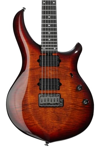 Ernie Ball Music Man Majesty DiMarzio in Blood Orange Burst