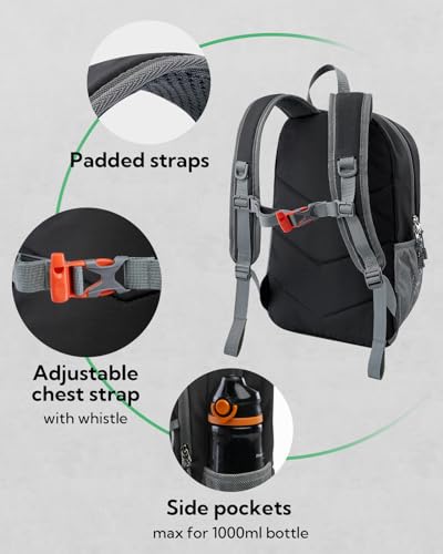 Waterfly Small Hiking Backpack 12L: Mini Lightweight Sport Rucksack with Chest Strap Daypack Compact Day Bag for Outdoor Travel Walking Camping Cycling Climbing Women Men Teenagers - Image 4