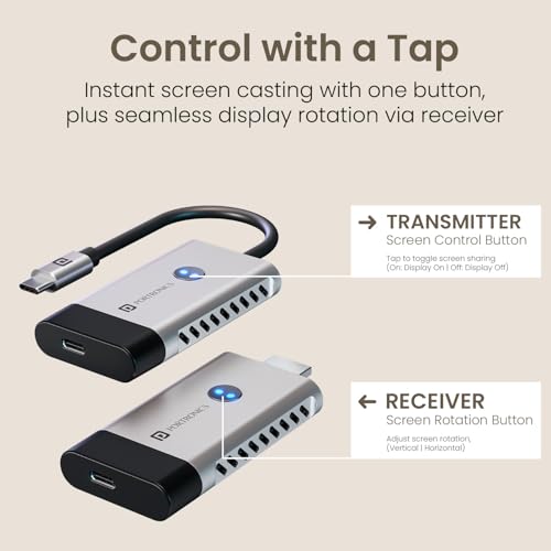 Image of Portronics Sky Cast Wireless Type-C to HDMI Screen Casting Adapter 4K@50Hz, Type-C Input, Plug & Play,10m Range, Simultaneous PD Charging, Cast Video & Audio from Laptop /Tablet to TV /Projector /Monitor