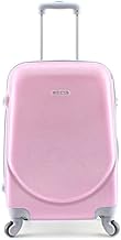 MODELISA - ABS Luggage Suitcase 4 Wheels Rigid Swivel Zipper Closure with Combination Padlock, pink, Hard Case with Spinner Wheels