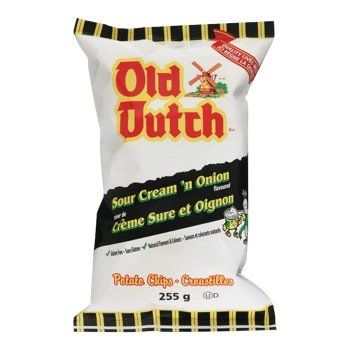 OLD DUTCH INTERNATIONALSour Cream 'n Onion Flavoured Potato Chips 255g (Imported from Canada)