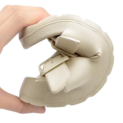 Image of INMINPIN Boys Girls Double Buckle Slide Sandals Comfort Beach Pool Shower Slippers Adjustable Indoor Outdoor Little Kid /Big Kid