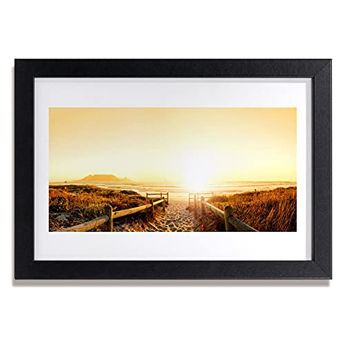 Affiche encadrée 30x20 cm décoration murale en bois MDF design de mer Tulup