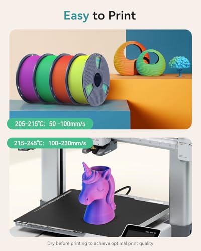 Image of SUNLU Dual Color Matte PLA Filament 1.75mm, 1KG (2.2LBS), Red Blue | Smooth Matte Finish, Less Brittle, Dual Color Appearance from Different Angles, 3D Printer Filament