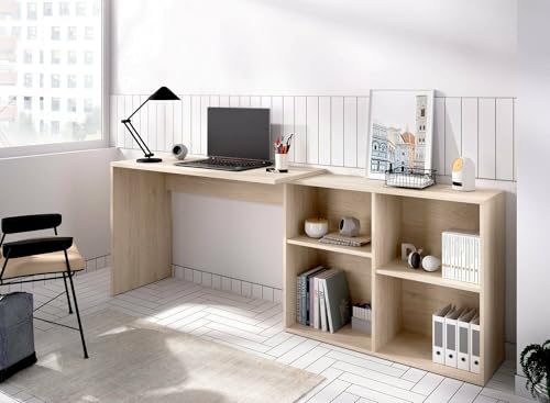 STRUTTURA E UTILIZZO - Scrivania multifunzione reversibile da ufficio in stile moderno con quattro vani sottostanti al piano di lavoro - Pratica, innovativa e funzionale scrivania angolare è la soluzione ideale per arredare piccoli spazi, uno studio casalingo, cameretta o ufficio in modo intelligente: è caratterizzata da uno stile moderno e lineare - Il piano di lavoro è spazioso e potrete utilizzare i vani sottostanti per riporre i vostri oggetti quando non utilizzati