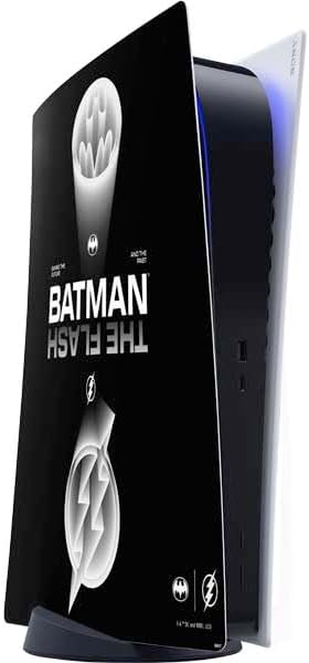 Skinit Decal Gaming Skin Compatible with PS5 Digital Edition Console - Officially Licensed DC Comics The Flash Movie: Logo Poster Design