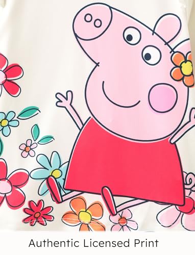 Image of Peppa Pig Girls Pant Sets Ruffle Long Sleeves Top Shirt and Leggings Clothing Set for Toddler Girls Fall Clothes Size 2-6T