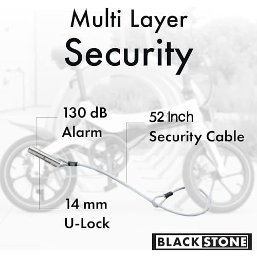 Image of Crystal Vision Anti Theft Loud 130db Alarm Heavy Duty Bike Lock Weather Proof Multi Purpose