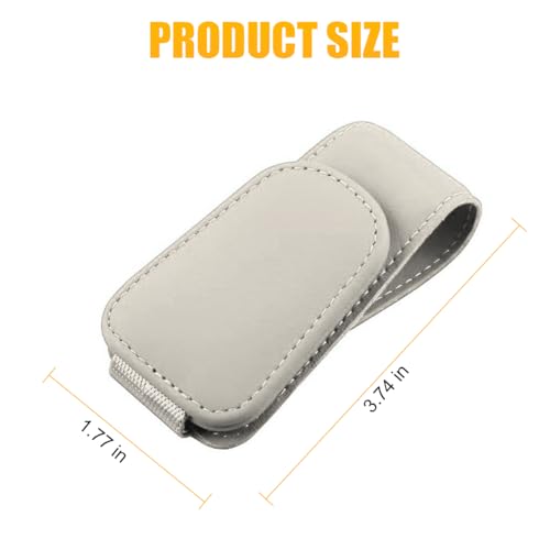 Image of AICEL Sunglasses Holders for Car Sun Visor, Leather Eyeglasses Hanger Mounter, Magnetic Glasses Holder and Ticket Card Clip, Auto Interior Accessories Universal for SUV Pickup Truck