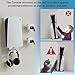 AEWOTING PS5 Wall Mount, Heavy-Duty Steel Mount Kit for Protection & Cooling with 2 Controller Holder and Headset Holder,Compatible with All PS5 Models Including Slim, Pro, Original(White)