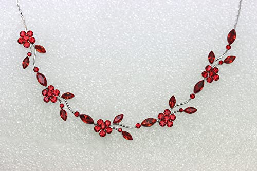 Image of Faship Gorgeous Rhinestone Crystal Floral Necklace Earrings Set
