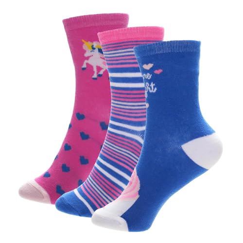 Chaussettes filles coton imprimé camouflage lot de 3 pour enfant 2-14 ans