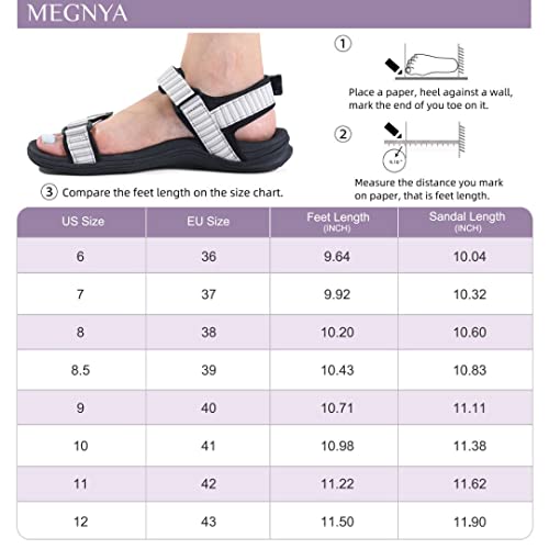Megnya Comfortable Sports Walking Sandals, Women's Arch Support Sandals For Outdoor Active Beige Size 8.5 #TOP5