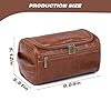 Leather Toiletry Bag for Men, Dark Brown Wash Bag for Travel, Gym & Shaving, Dry & Wet Separation with 3 Compartments - Perfect Men's Washbag #1