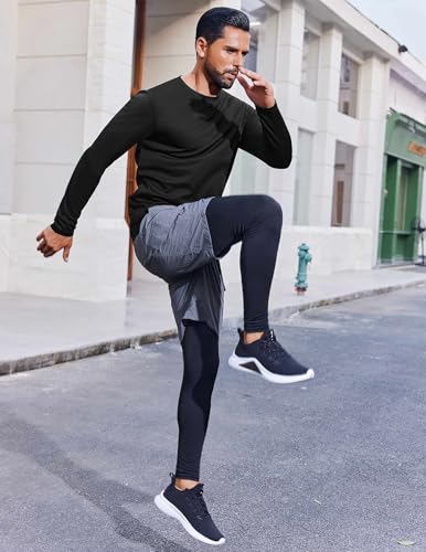 COOFANDY Long Sleeve Shirts for Men Moisture Wicking Activewear T-Shirts Workout Running Shirts3