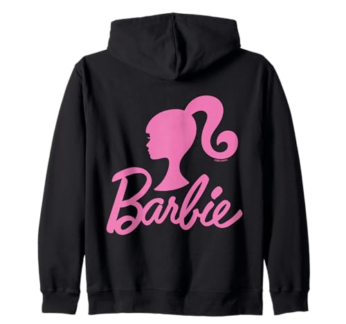 Barbie - Logotipo Rosa Barbie Sudadera con Capucha