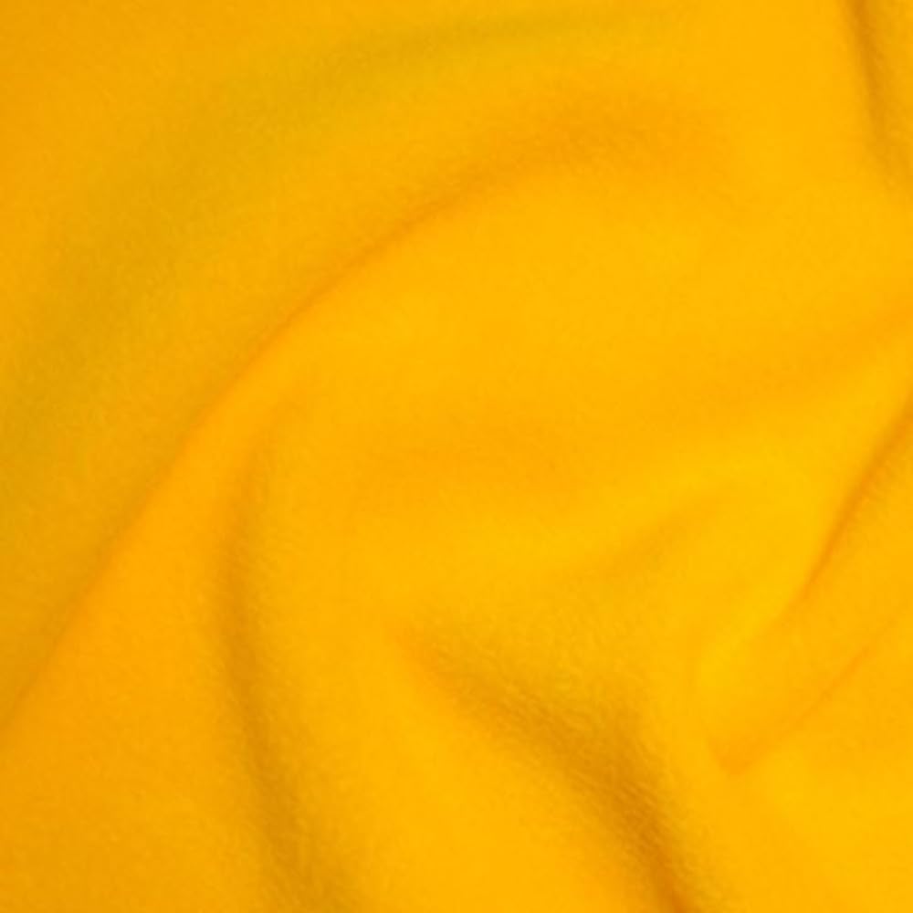 Oh Sew Crafty Limited Yellow Plain Coloured Polar Fleece Anti Pil Fabric 150Cm Wide (Sold Per Metre) (Yellow)