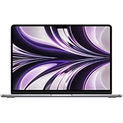Apple 2022 Ordenador Portátil MacBook Air con chip M2 de Apple: pantalla Liquid Retina de 13,6 pulgadas, 8GB de RAM, 256 GB de almacenamiento SSD, teclado retroiluminado, color Gris espacial