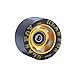 CLAS FOX 95A Speed/Derby Wheels Aluminum Roller Skate Wheels Indoor Roller Replacement wheel (Set of 8) (Black PU Gold Core)