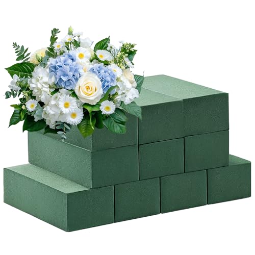 10 flower foam bricks for flower arrangement wedding flower shop green foam bricks suitable for DIY crafts wedding table decorations 8.9 inches long x 4.1 inches wide x 2.7 inches high
