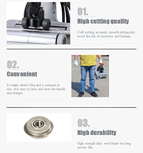 Cortatubos Totalmente automático de 220 V: máquina eléctrica para Cortar Tubos de Cobre y Acero Inoxidable, para Tubos de Acero al Carbono, Aluminio y PVC.