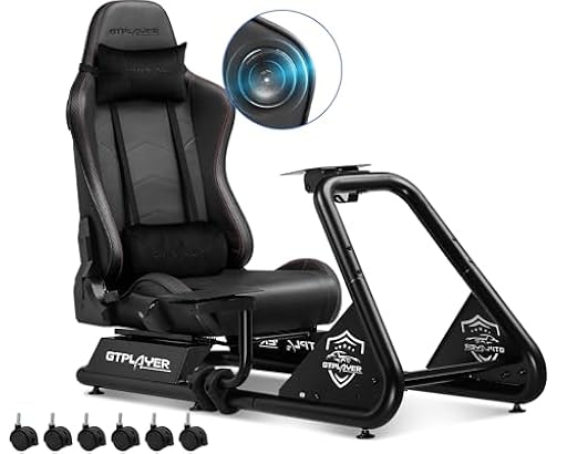 GTPLAYER Simulator Cockpit, sim Racing Cockpit, Soporte para Volante con Altavoces, Compatible con Varios Modelos de Volante y Pedales | Ya disponible en tu tienda friki favorita! En mundofriki.es!