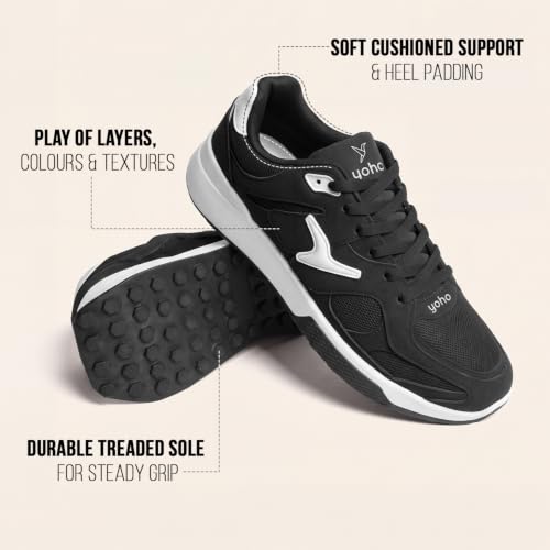 Image of YOHO Men's Sneakers Flo & Blazer | Stylish & Comfortable | Low Top, Lace Up Casual Shoes for Man /Gents