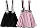 Wayolyn Jirai Kei Fashion Lolita Bow Skirts Overall Kwaii Style Short Mini Skirt Gothic Cutecore Tenshi Kawaii Shoujo Clothes (Pink,One Size)