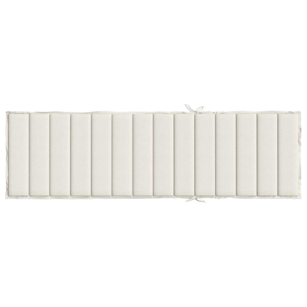 vidaXL Cuscino per Lettino Prendisole Crema Mélange 200x50x4cm Tessuto