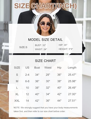 Fayenne Womens Tops Dressy Casual V Neck Color Block Business Casual Blouses Long Sleeve Work Shirts Fall Trendy Clothes