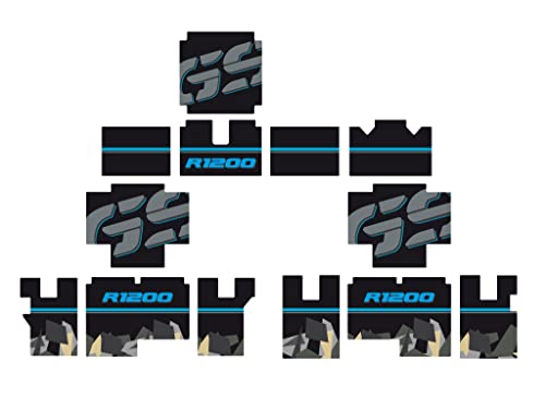 Spessore adesivi 5mm Blackbird kit adesivi per Borse laterali compatibili con Bmw R1200 GS 2004-2007 in alluminio grafiche Wild Frank set per 3 valigie