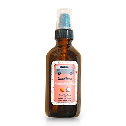 Protection-Oils-Hair-Serum-Infused-with-Castor-Oil-Jojoba-Almond-Olive-Emu-and-Coconut-Oil-For-Hair-Fragrance-Free-Hair-Oil-Suitable-For-All-Hair-Types-Hair-and-Body-Oil-4-ounce