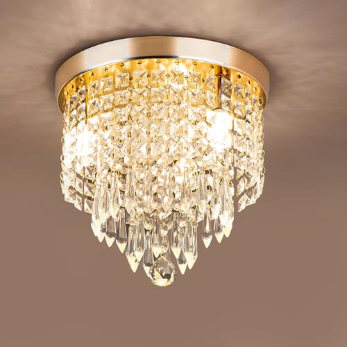 Depuley Kristall Kronleuchter Modern für Wohnzimmer: Lampe Deckenleuchte Kristalle mit Elegantem Design für Schlafzimmer Flur Küche - Gold Deckenlampe Kristall für Decke - G9-Kopf Kristall lampen Depuley Kristall Kronleuchter Modern für Wohnzimmer: Lampe Deckenleuchte Kristalle mit Elegantem Design für Schlafzimmer Flur Küche - Gold Deckenlampe Kristall für Decke - G9-Kopf Kristall lampen