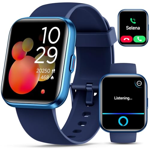 Smartwatch for Women/Men, Compatible with Android & iPhone, 1.8'' Fitness Tracker Watch with Alexa, Call & Notification Alerts, Heart Rate & Sleep Monitor, 120 Sports Modes, Waterproof Smart Watch