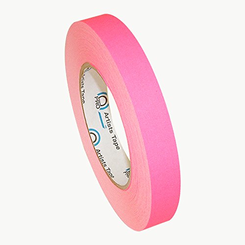Pro Tapes PRO-ARTIST-NEON/FLPI07560 Pro-Artist-Neon Fluorescent Artist/Console Tape: 3/4" x 60 yd, Fluorescent Pink