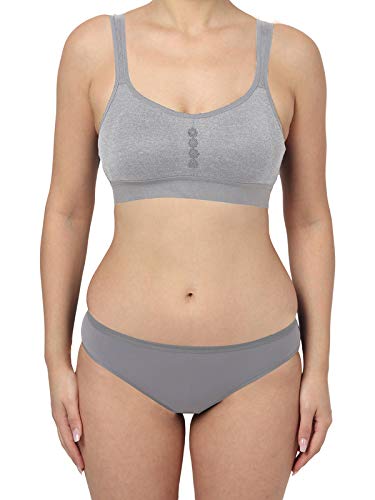 Image of SGC Sweden Women's Grey Sport Bra Set /Lingerie Set