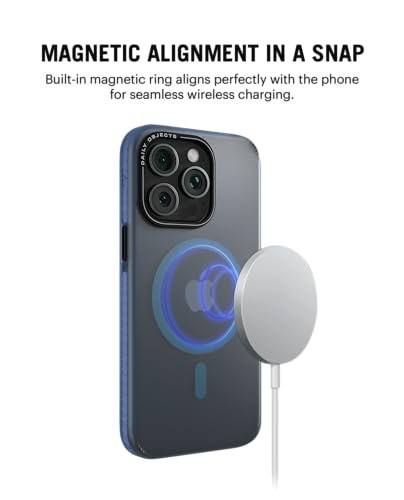 Image of DailyObjects TPU Blue Nimbus Slim Magnetic Protective Case Cover Compatible With iPhone 15 Pro Max|Magsafe|Camera & Body Protection|Anti Shock,Scratch Resistant|Cutouts Modern Design|Wireless Charging