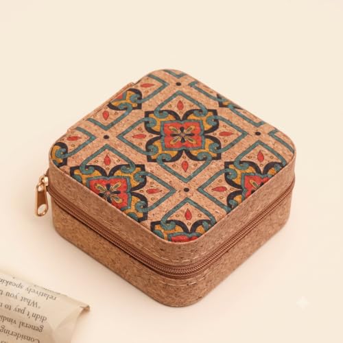 Image of Travel Friendly Jewelry Case Necklaces Storage Box Elegant Travel Jewelry Case Portable Necklace Holder For Jewelry Accessory Case Portable, Small, Jewelry Box (Antique)
