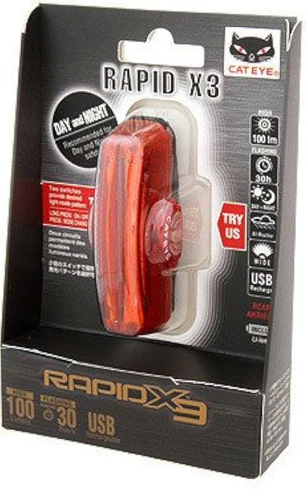 新品 キャットアイ(CAT EYE) セーフティライト RAPID X3 USB RAPID X3 | 製品情報 | CATEYE（キャットアイ）
