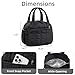 LEDAOU Insulated Lunch Box for Women Black Adult Girls Lunch Bag Quilted Puffer Lunchbox with Adjustable Strap Reusable Lunch Bags for Work School Picnic Travel