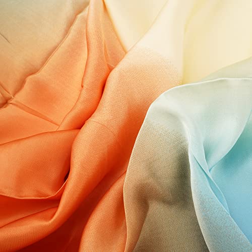 YOUR SMILE Silk Like Scarf Women's Fashion Pattern Large Square Satin Headscarf Headdress