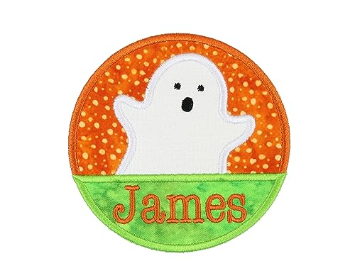 Ghost Embroidered Patch Iron/Sew On Clothes Dress Halloween Spooky Badge 8x4.5cm - Foto 9