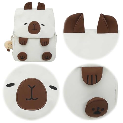 Women Backpack Adjustable Straps Capybara Kawaii Bookbag with Zipper Closure Rucksack Travel Bag Gifts for Capybara Lovers2