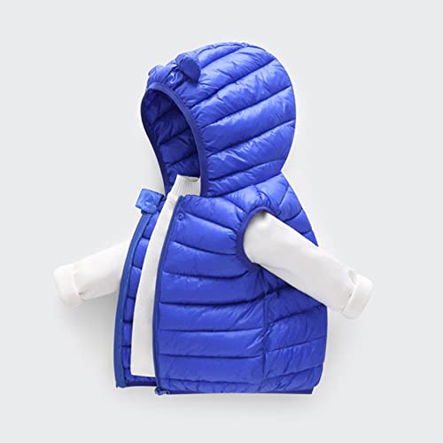 Baby Boys Girls Hooded Puffer Vest Winter Lightweight Sleeveless Bear Ears Zipper Up Jacket Padded Waistcoat Outerwear Coat3