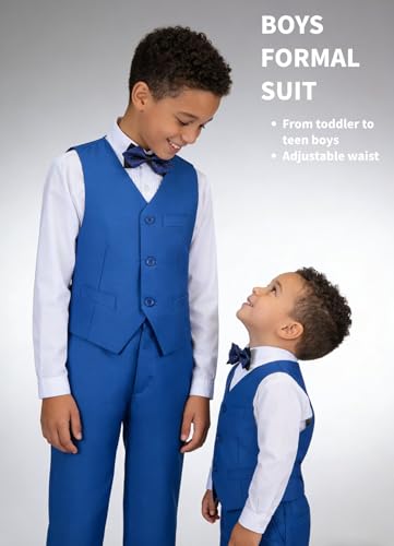 Image of Boys Suit for Kids Formal Slim Fit Tuxedo Suits Ring Bearer Outfit