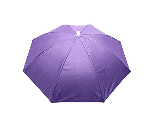Crazy Cart Purple Umbrella Hat Headwear for Fishing Sun Rain Crazy Cart Purple Umbrella Hat Headwear for Fishing Sun Rain